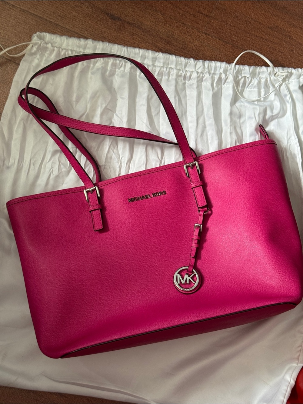 Michael Kors Hot Pink Saffiano Tote